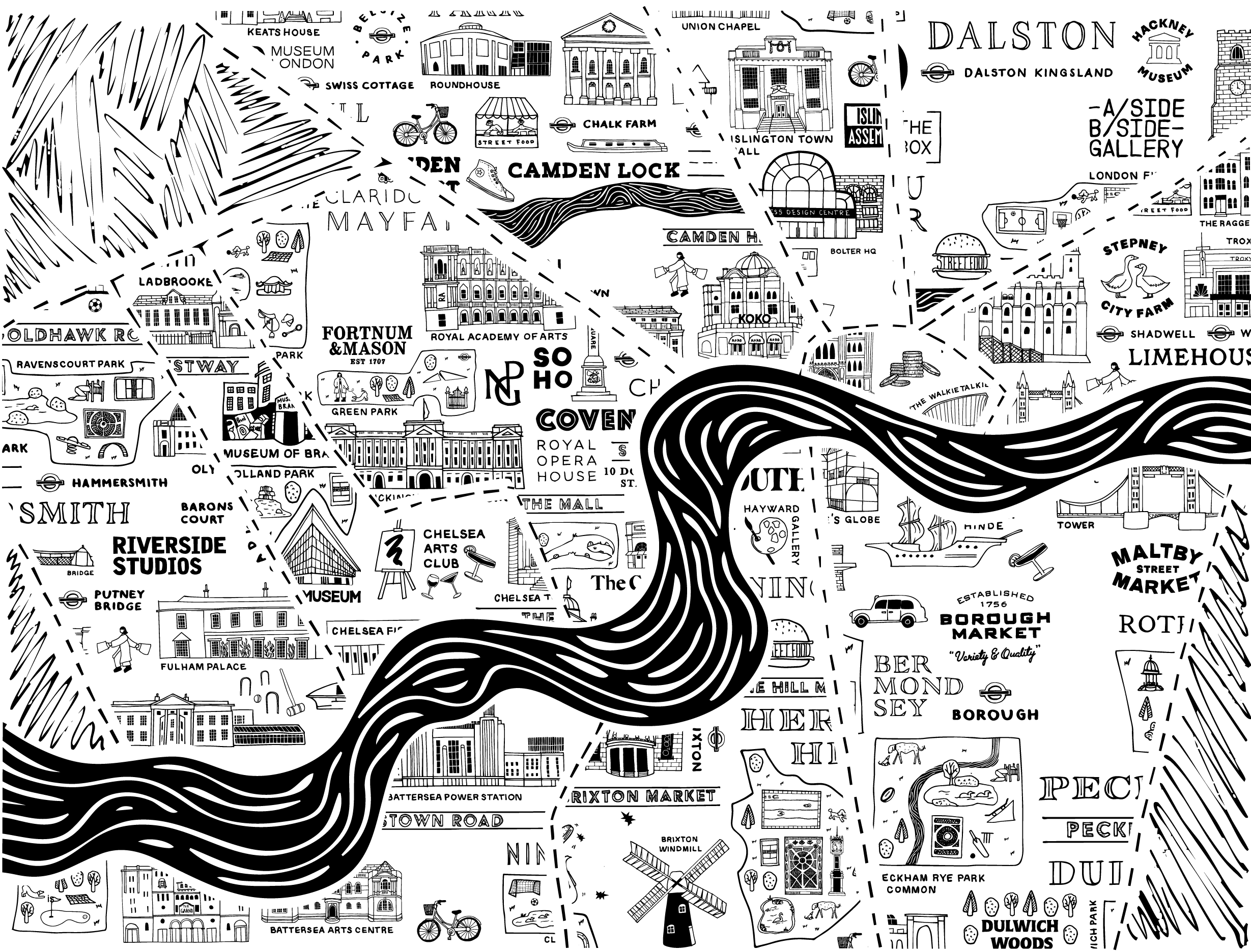 London Map Illustration